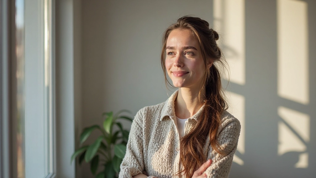 Persoon die trots naar horizon kijkt na het bereiken van een belangrijke doelstelling